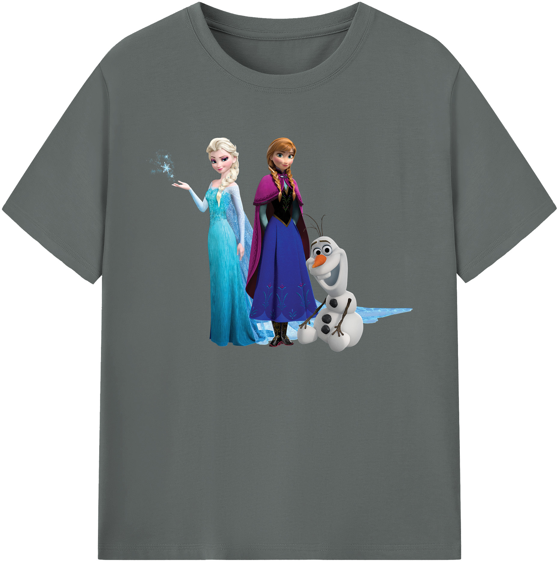 （画像用） アナと雪の女王 アンナ エルサ Frozen Anna Elsa 綿100％ メンズ半袖Tシャツ｜肌触りやわらか＆通気性